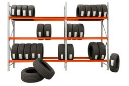 Longspan Tyre Racking Shelving System Starter Bay - Range of Heights, 2m / 1350mm, Filstorage