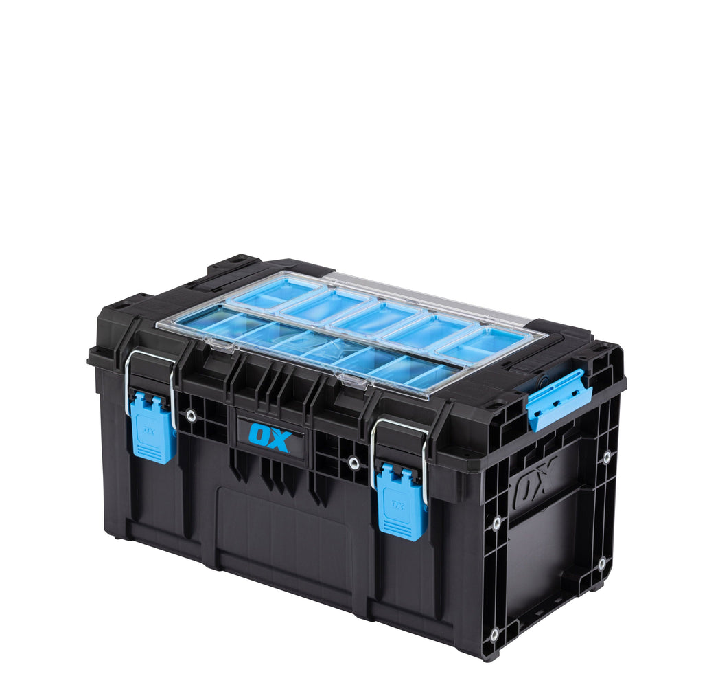 OX Tools ToolTrek Pro Tote Tool Box with Organiser Top