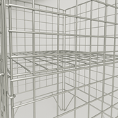 Silver dump bin close up