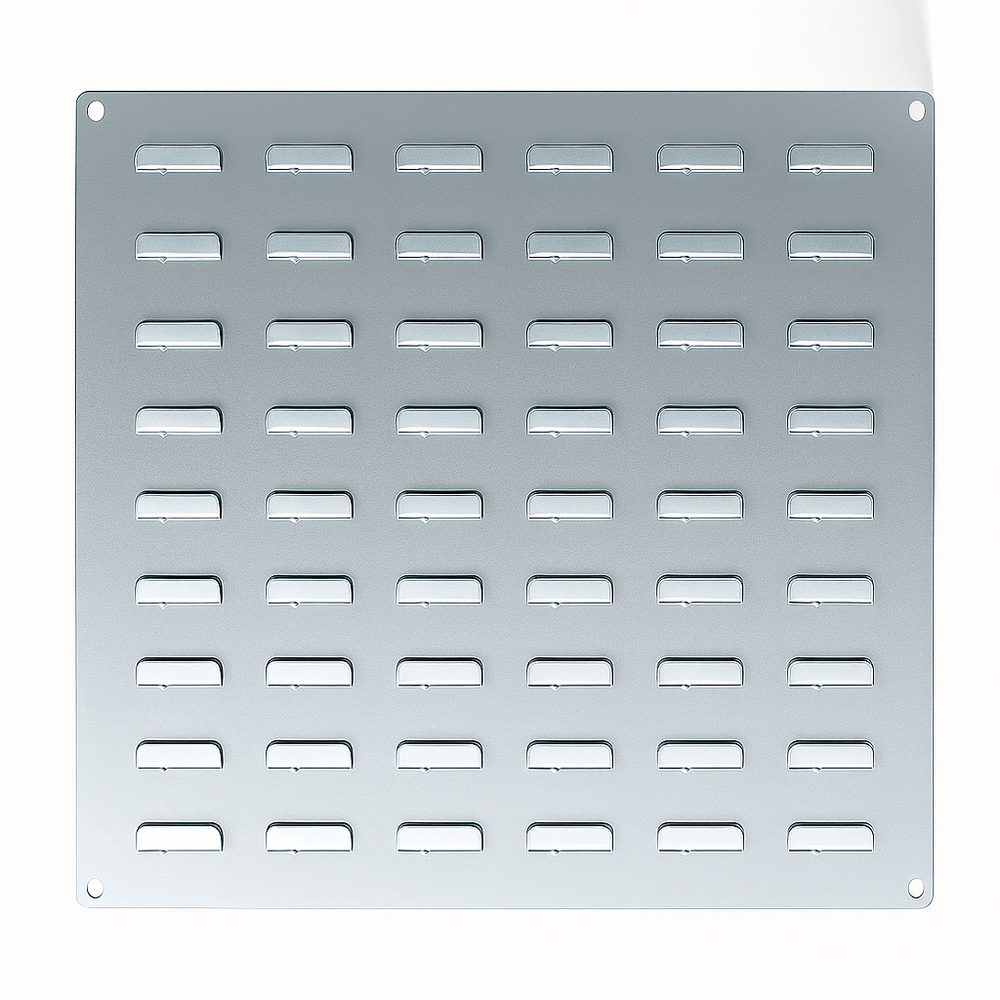 Parts Bins Louvre Backplate 500x500mm, Backplate 500 x 500 LP1, Filstorage