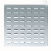 Parts Bins Louvre Backplate 500x500mm, Backplate 500 x 500 LP1, Filstorage