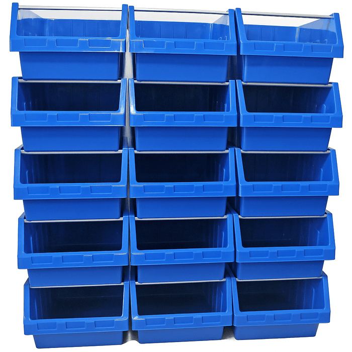 Container Stacking Storage Pick Wall - 15 Supra Bins, 15 x FBSUPRA 8, Filstorage