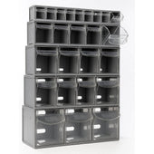 Complete Van Storage Tilt Bin Kit (27 compartments), Tilt Bin Van Kit, Filstorage