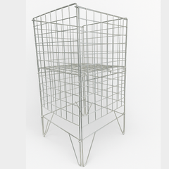 Silver Dump Bin Basket Square (42cm)