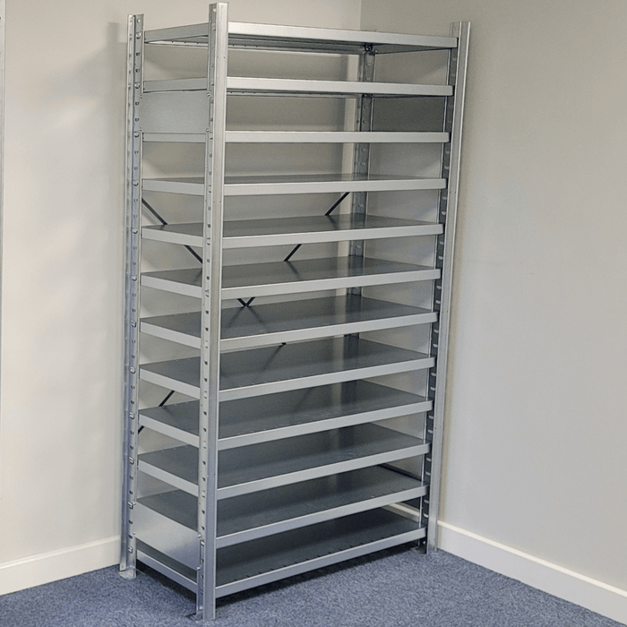 Steel Shelving Unit in situ