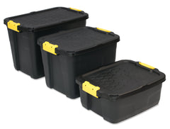 Trunk Box Heavy Duty Plastic Storage Container with lid (Pack of 5)