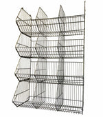 Set of 4 Large Wire Storage Stacking Display Baskets & 8 Dividers - Filstorage