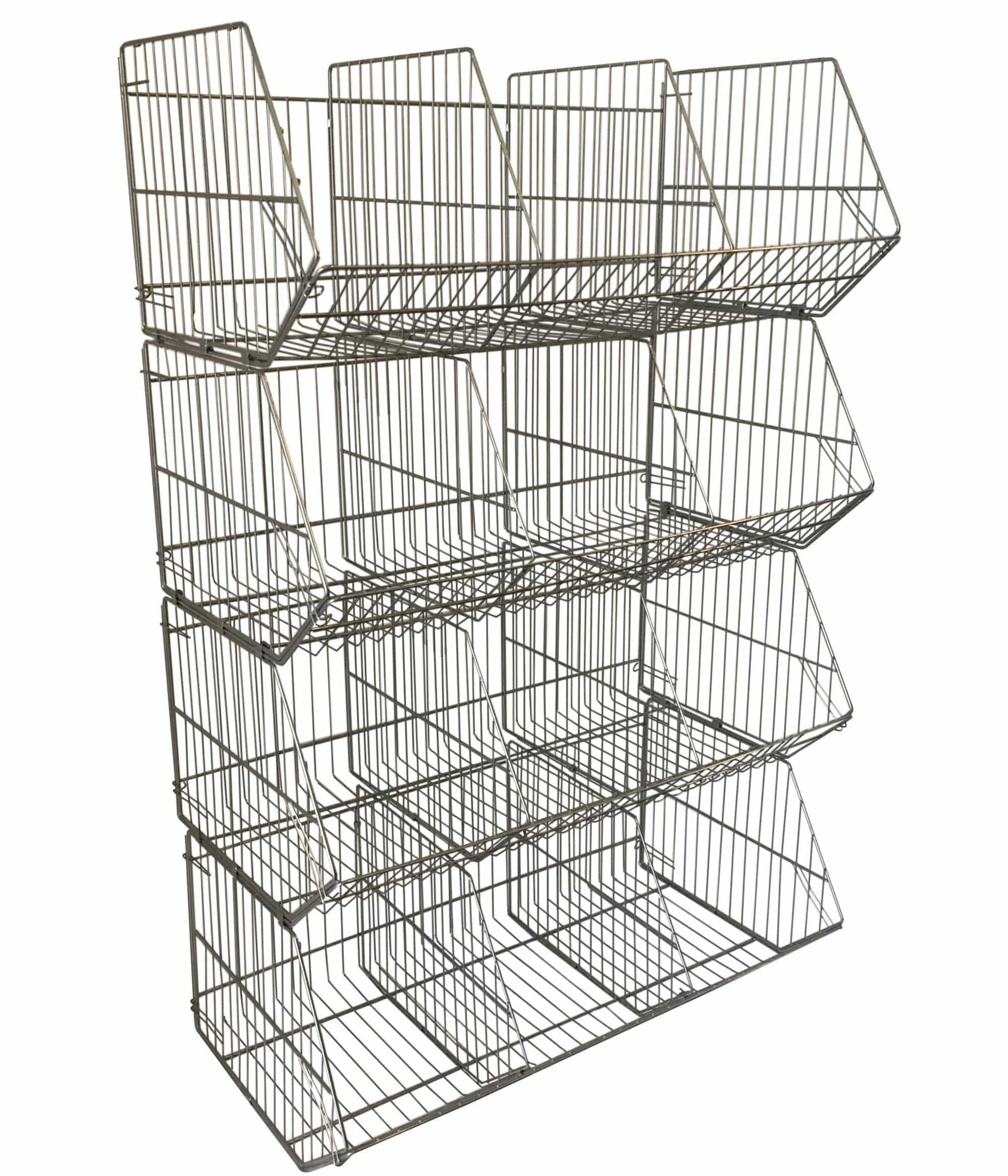 Wire Display Baskets Stacking Wire Storage Baskets — Filstorage