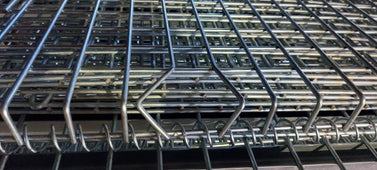 Collapsible folding steel pallet cage wire mesh hypercage stillage - Filstorage