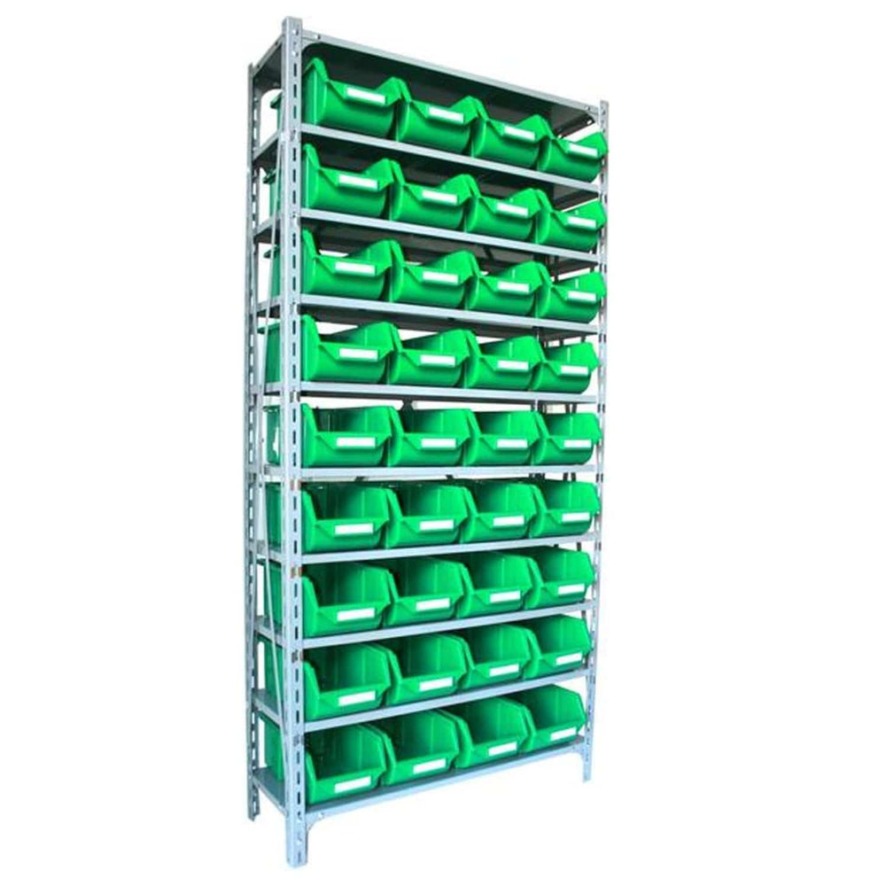 Steel Shelf Unit with 36 Storage Parts Bins - Filstorage