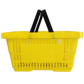 Bundle Offer! 30 Plastic Shopping Baskets & Plinth (7 Colours) - Filstorage Yellow