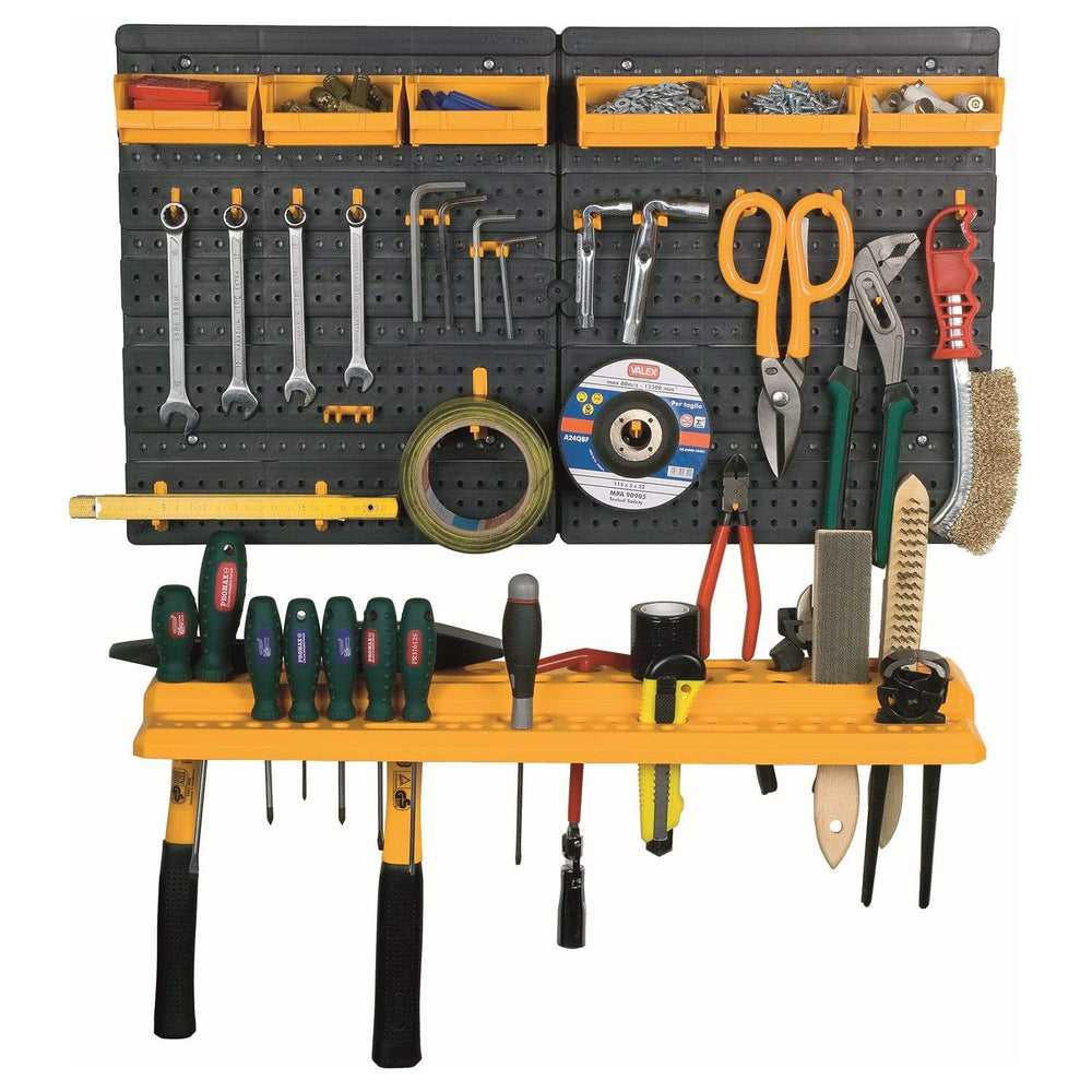 Wall Mounted Tool Storage Board Organiser Rack & Panel Pegboard - Filstorage