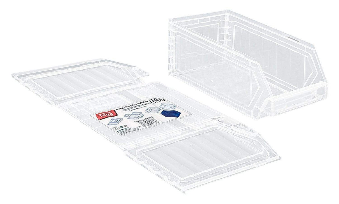 Large Flat Pack Plastic Storage Bins (Pack of 5) T53P - Filstorage