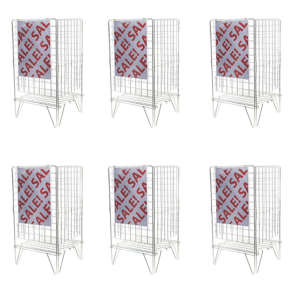 OFFER! 6 x Wire Dump Bin Basket Square (16 inch) - Filstorage