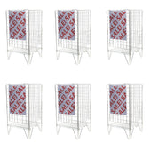 OFFER! 6 x Wire Dump Bin Basket Square (16 inch) - Filstorage