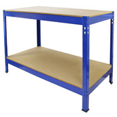Full Undershelf Garage & Workshop Workbench (100cm) - Filstorage Blue