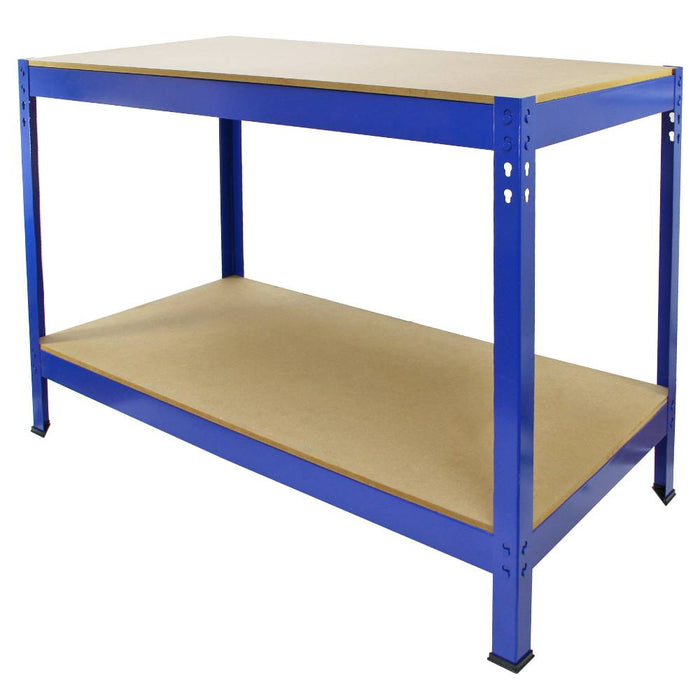 Full Undershelf Garage & Workshop Workbench (120cm) - Filstorage Blue