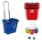 Set of 5 Bundle: Plastic Shopping Trolley Basket 34L (6 Colours) - Filstorage