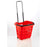 Set of 5 Bundle: Plastic Shopping Trolley Basket 34L (6 Colours) - Filstorage Red