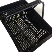 X-Large Black Plastic Shopping Basket (28L) - Filstorage