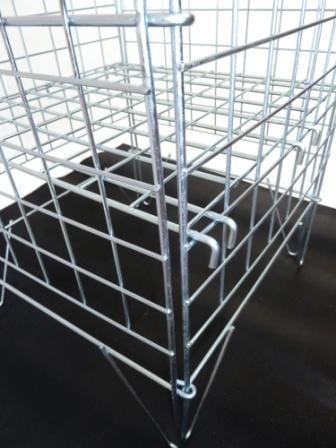 Zinc Plate Dump Bin Basket Square (42cm) - Filstorage
