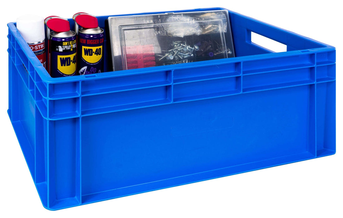Coloured Euro Stacking Containers (4 Sizes) - Filstorage 42L (Pack of 2) 600 x 400 x 220mm / Blue