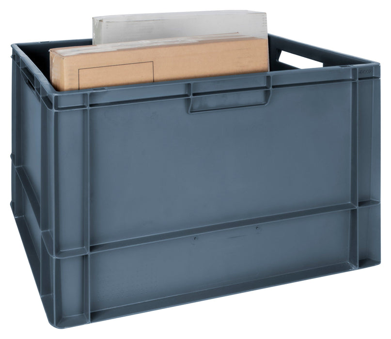 Grey Euro Stacking Containers - Filstorage 76L (Pack of 2) 600 x 400 x 400mm