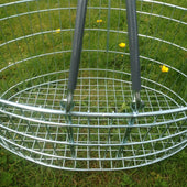 Oval Wire Shopping Basket - Grey Handle - Filstorage