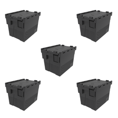 Loadhog 306 Heavy Duty Plastic Storage Container with lid (Set of 5)