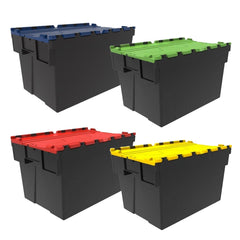Loadhog Heavy Duty Plastic Storage Container with lid 65 L (Four Colours)