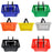 Plastic Shopping Basket 22L - 2 Handles (7 Colours) - Filstorage