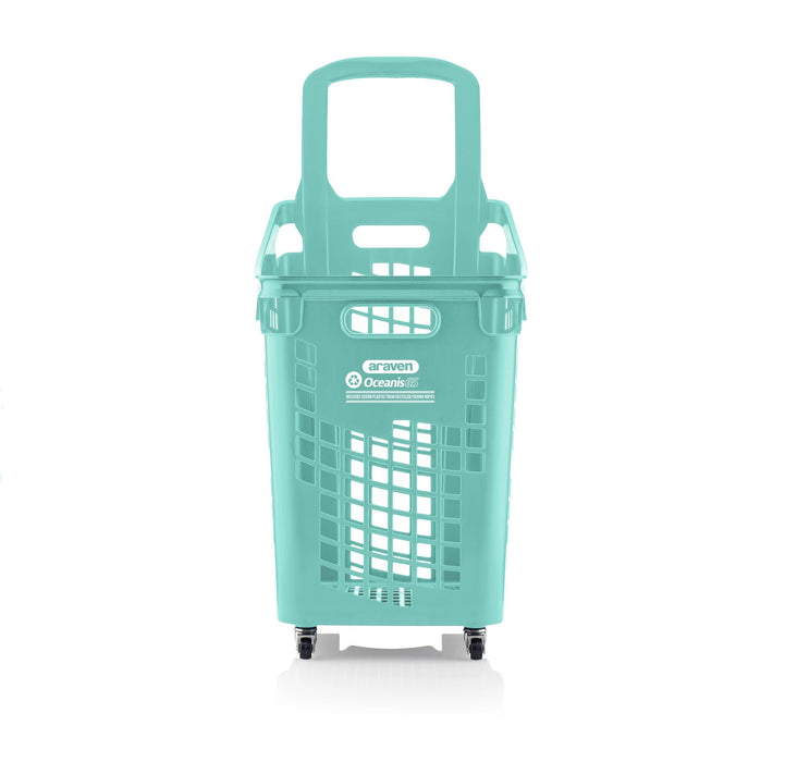 OCEANIS Plastic Shopping Trolley Basket 65L - Filstorage