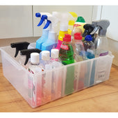 Clear Plastic Storage Box Organiser Under Sink Cupboard Wardrobe Container - Filstorage 405 (415x300x135)