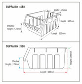 Container Stacking Storage Pick Wall - 15 Supra Bins - Filstorage