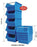 Large Stack & Nest Bin Supra 8 Stacking Storage Bin - RED - Filstorage