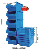 Large Stack & Nest Bin Supra 8 Stacking Storage Bin - BLUE - Filstorage