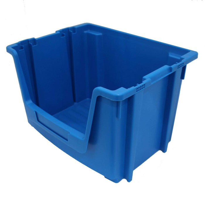 Blue Large Open Front Stacking Storage Pick Bin Containers - Filstorage