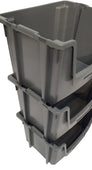 Grey Large Open Front Stacking Storage Pick Bin Containers - Filstorage