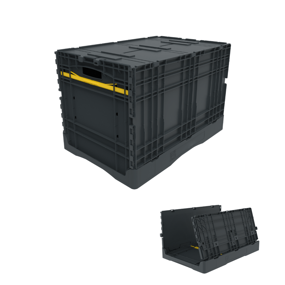 Collapsible Loadhog Heavy Duty Plastic Storage Container with lid (2 sizes)