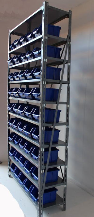 Steel Shelf Unit with 45 Storage Parts Bins - Filstorage