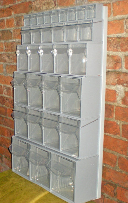 Complete Van Storage Tilt Bin Kit (41 compartments) - Filstorage